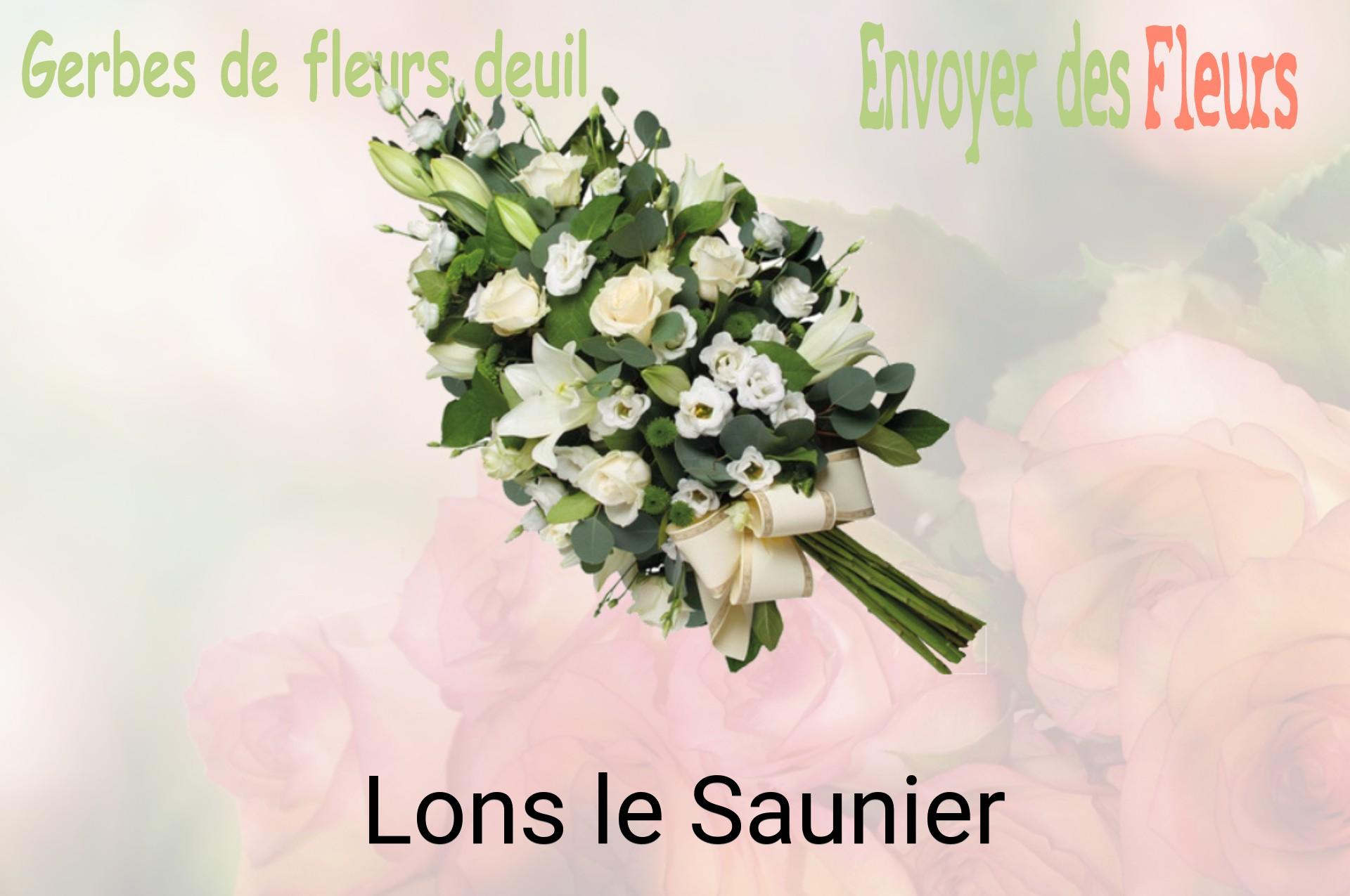 Gerbe de fleurs de deuil livrée à Lons-le-Saunier